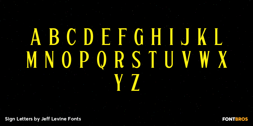Sign Letters Font Poster #3