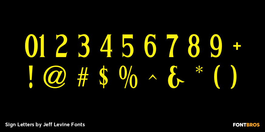 Sign Letters Font Poster #4