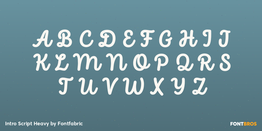 Intro Script Heavy Font Poster #2