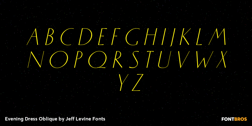 Evening Dress Oblique Font Poster #3