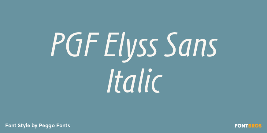 PGF Elyss Sans Italic Poster