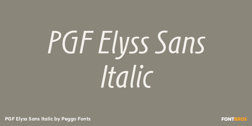 PGF Elyss Sans Italic Poster
