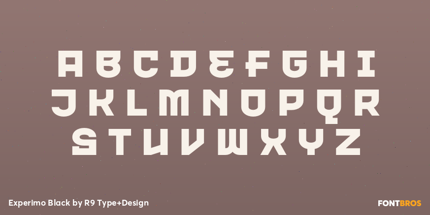 Experimo Black Font Poster #2