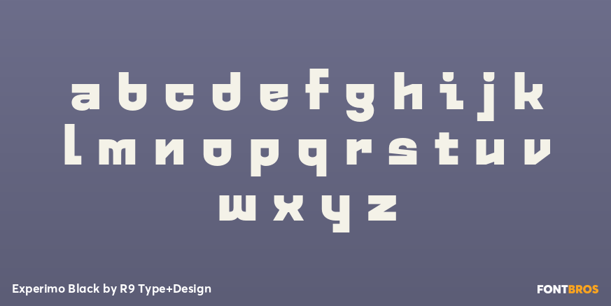 Experimo Black Font Poster #3