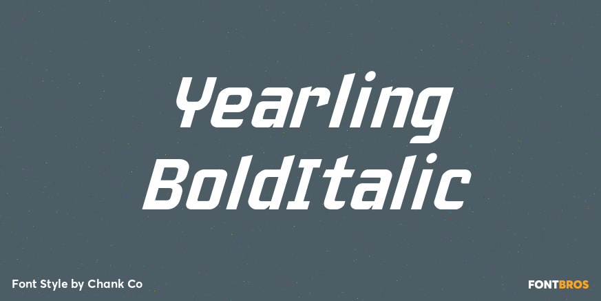 Yearling BoldItalic Poster