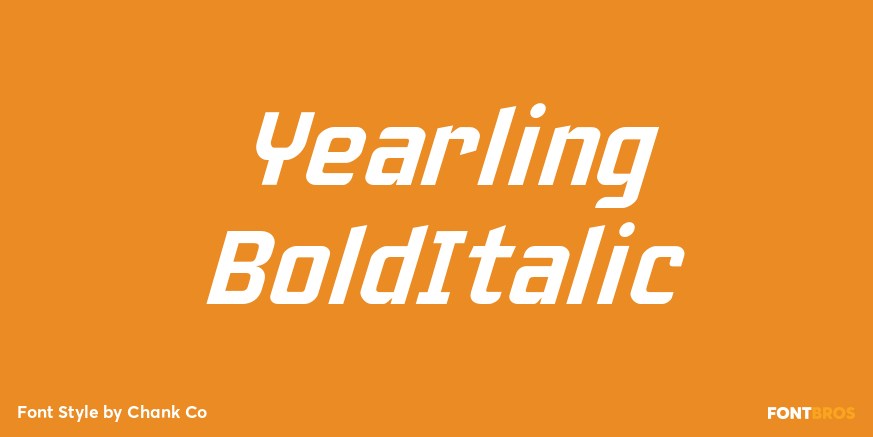 Yearling BoldItalic Poster