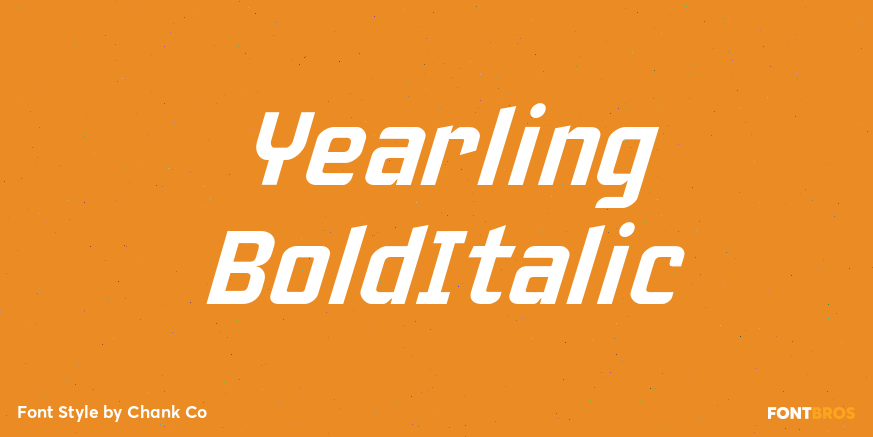 Yearling BoldItalic Poster