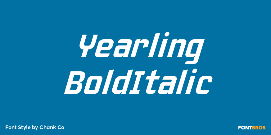 Yearling BoldItalic Poster