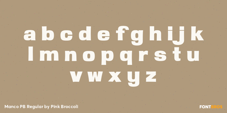Manco PB Regular Font Poster #3