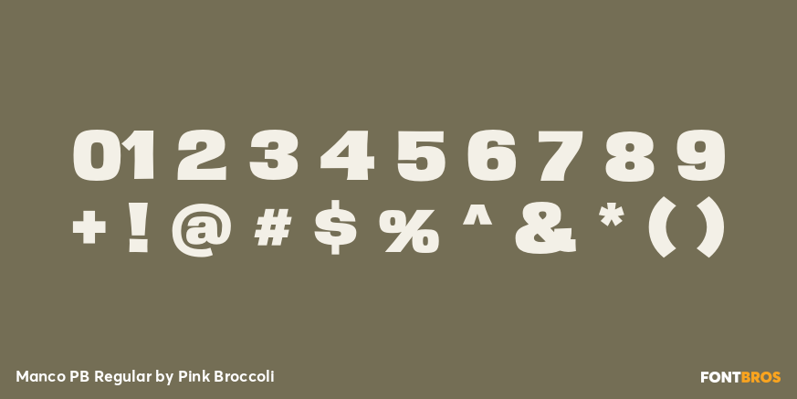 Manco PB Regular Font Poster #4