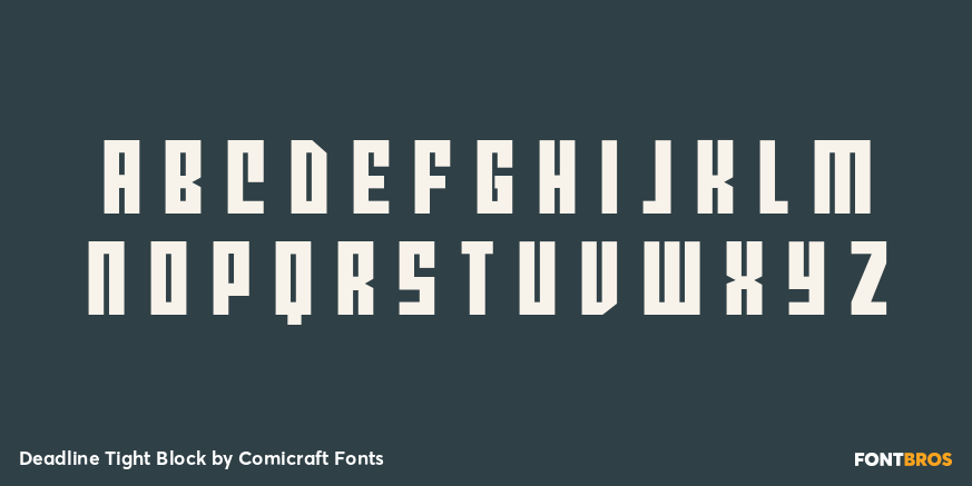 Deadline Tight Block Font Poster #2
