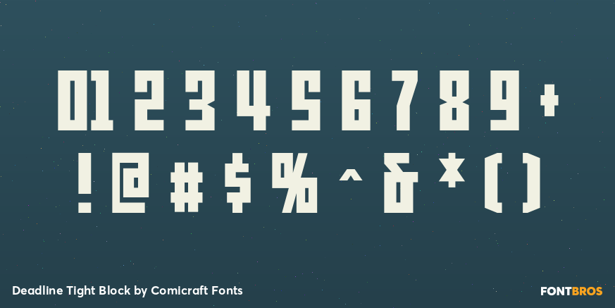 Deadline Tight Block Font Poster #4