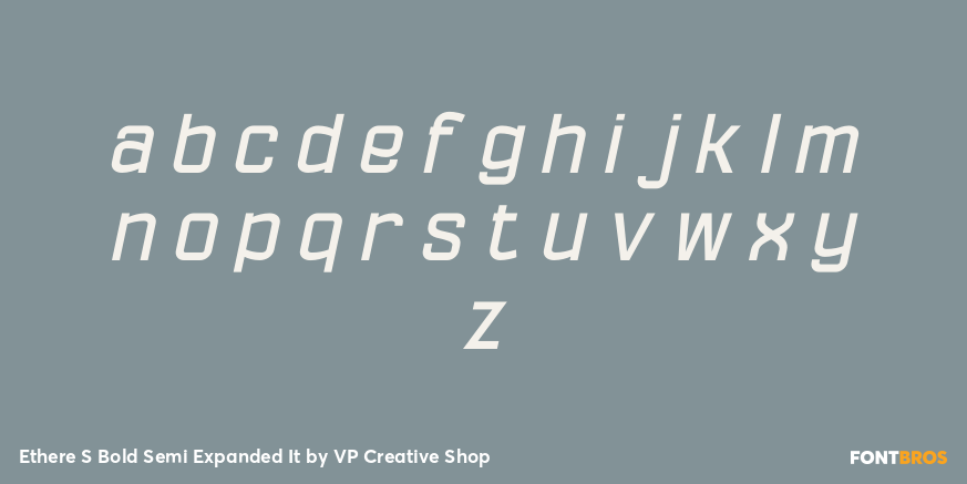 Ethere S Bold Semi Expanded It Font Poster #3