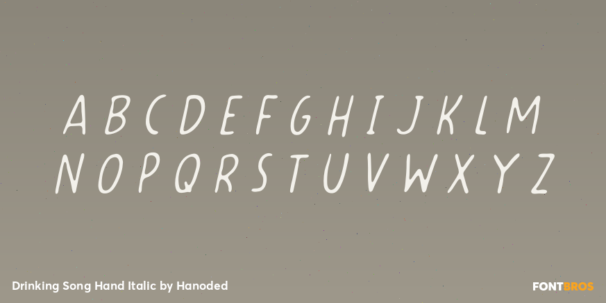 Drinking Song Hand Italic Font Poster #3