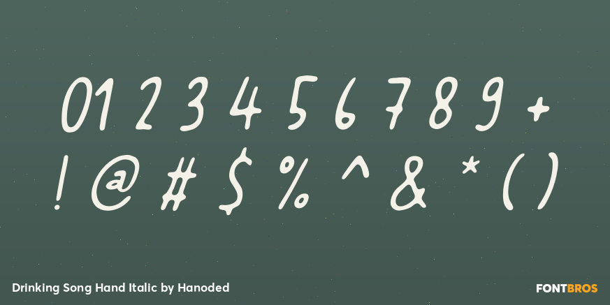 Drinking Song Hand Italic Font Poster #4