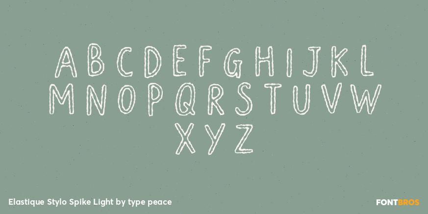 Elastique Stylo Spike Light Font Poster #2