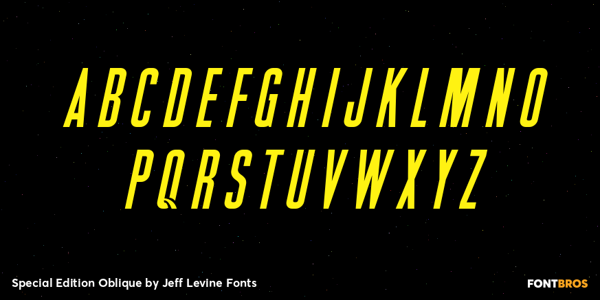 Special Edition Oblique Font Poster #3