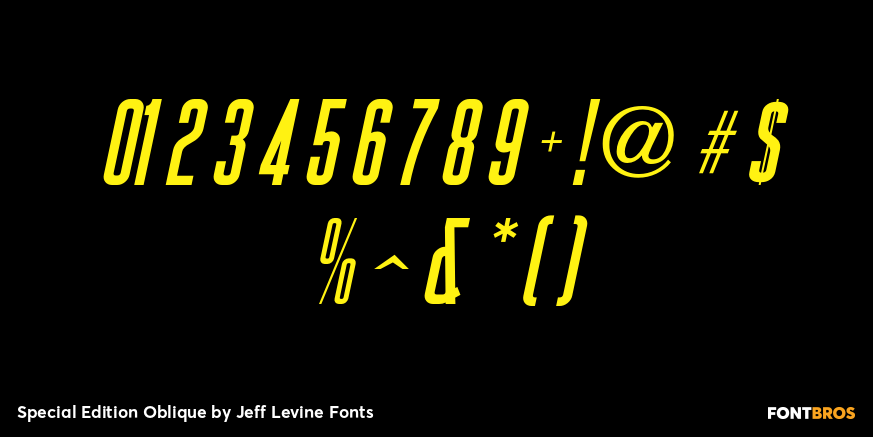 Special Edition Oblique Font Poster #4