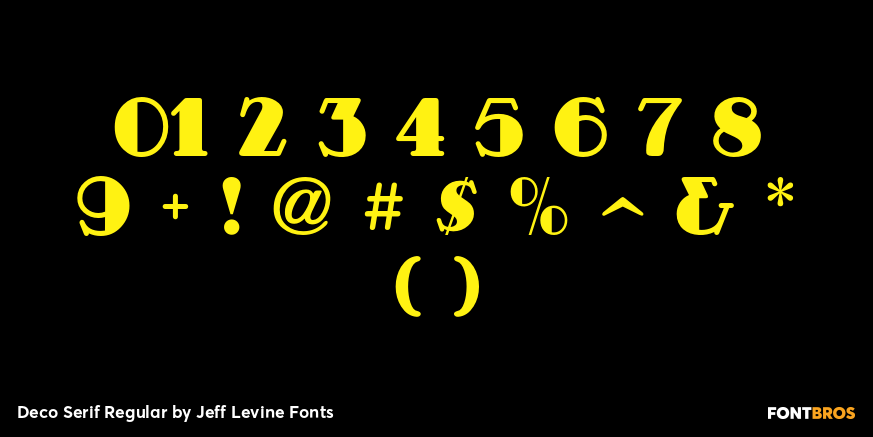 Deco Serif Regular Font Poster #1