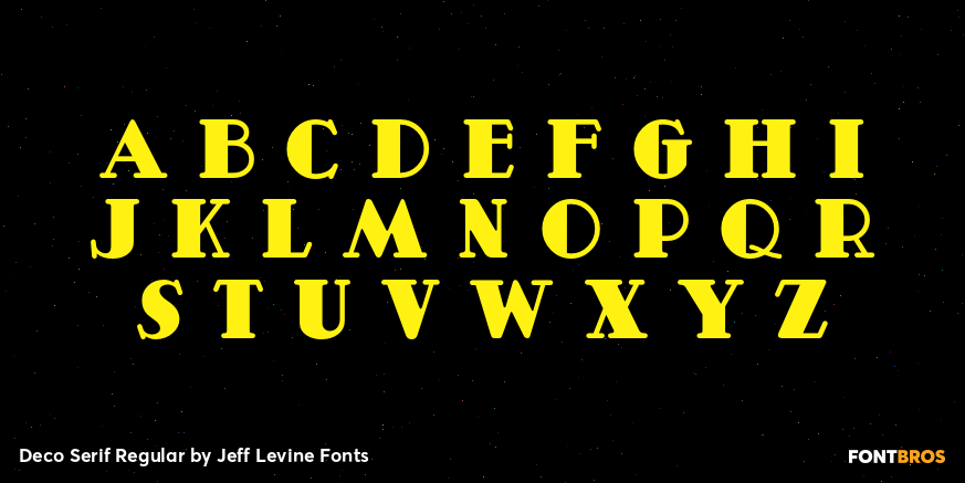 Deco Serif Regular Font Poster #3