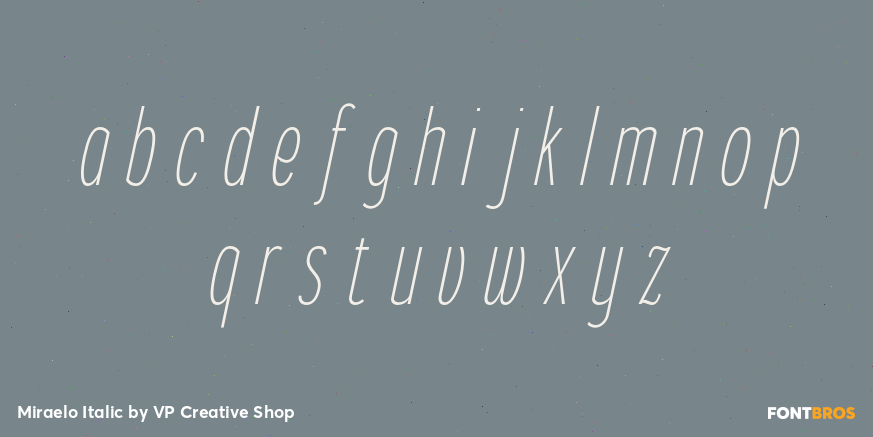 Miraelo Italic Font Poster #3