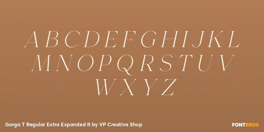 Gorga T Regular Extra Expanded It Font Poster #2