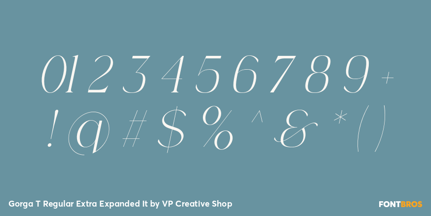Gorga T Regular Extra Expanded It Font Poster #4