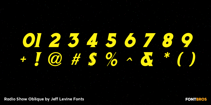 Radio Show Oblique Font Poster #4