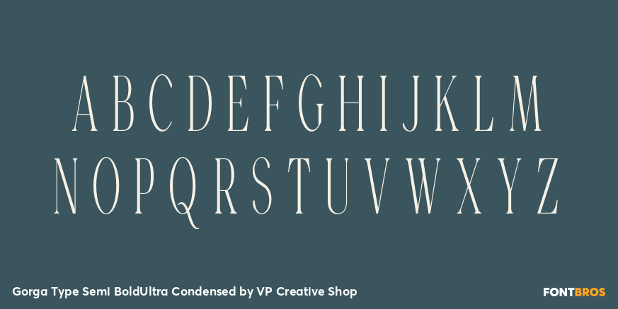 Gorga Type Semi BoldUltra Condensed Font Poster #2
