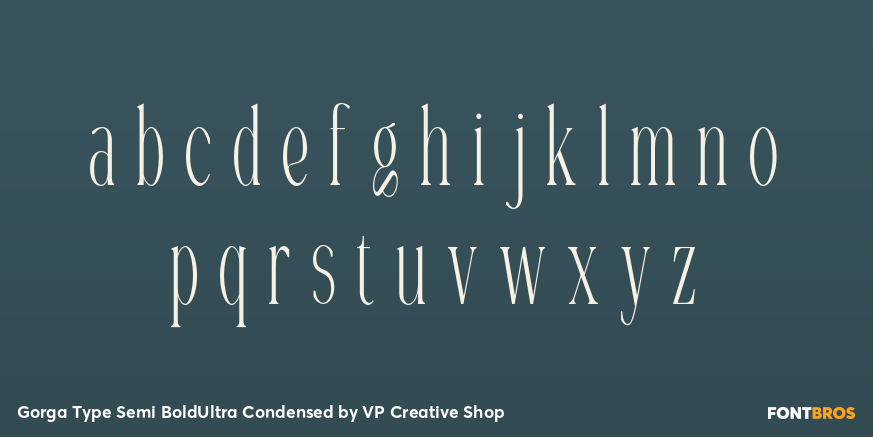 Gorga Type Semi BoldUltra Condensed Font Poster #3