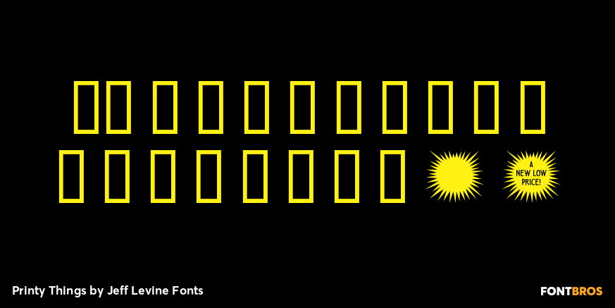 Printy Things Font Poster #4