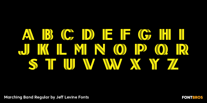 Marching Band Regular Font Poster #3