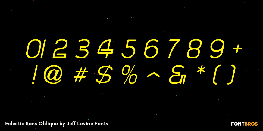 Eclectic Sans Oblique Font Poster #1