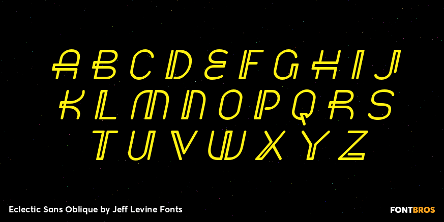 Eclectic Sans Oblique Font Poster #1