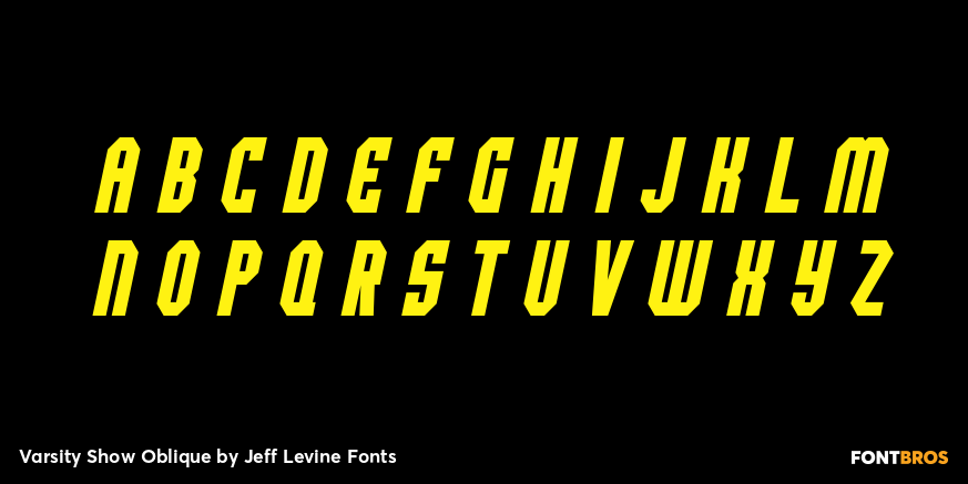 Varsity Show Oblique Font Poster #3