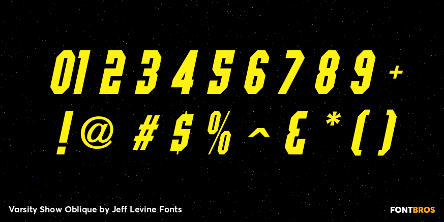 Varsity Show Oblique Font Poster #4