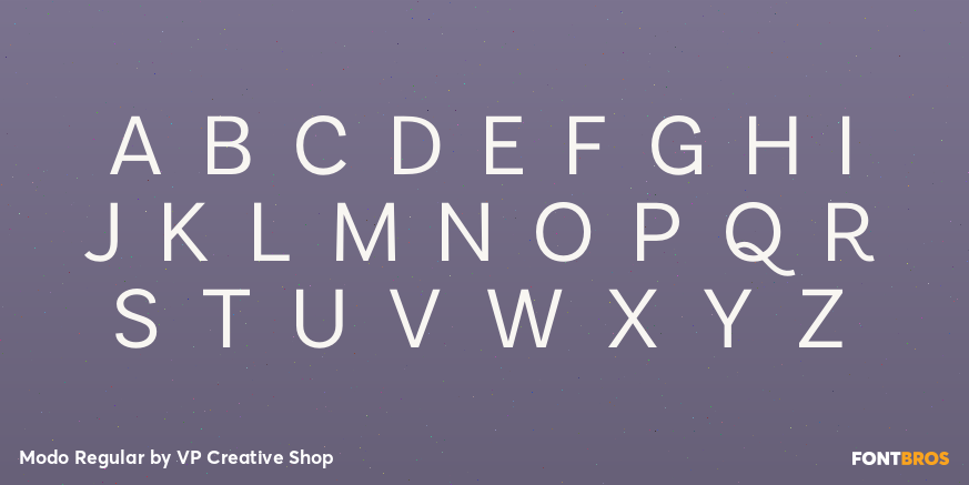 Modo Regular Font Poster #1