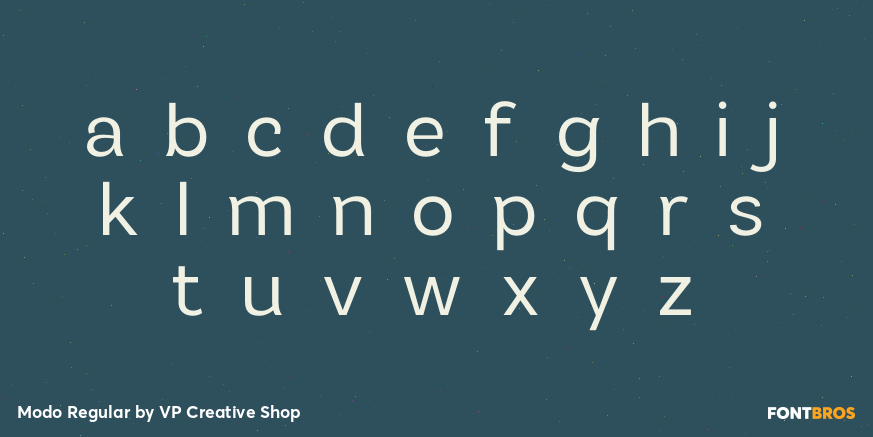 Modo Regular Font Poster #1