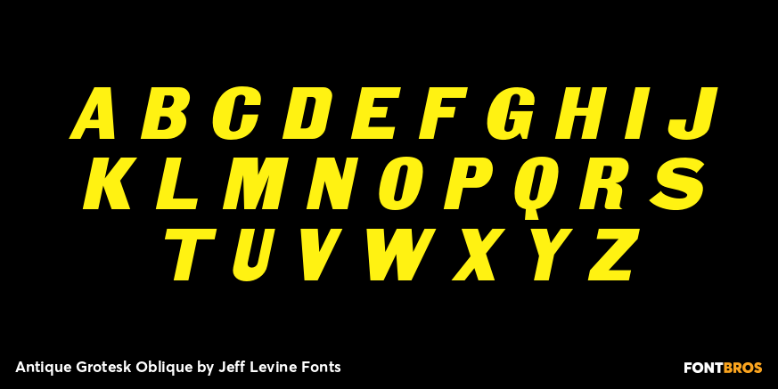 Antique Grotesk Oblique Font Poster #1