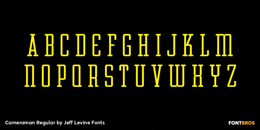 Cameraman Regular Font Poster #2