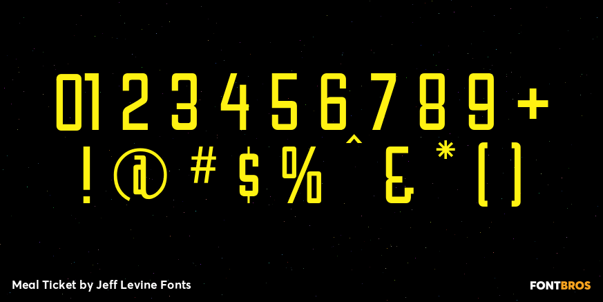 Meal Ticket Font Poster #4