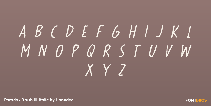 Paradox Brush III Italic Font Poster #2