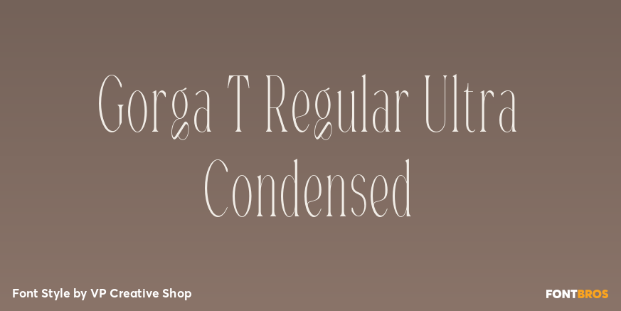 Gorga T Regular Ultra Condensed Poster