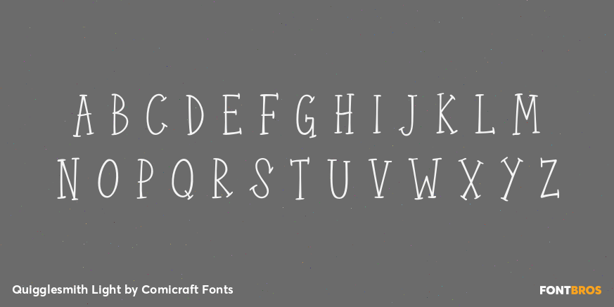 Quigglesmith Light Font Poster #2