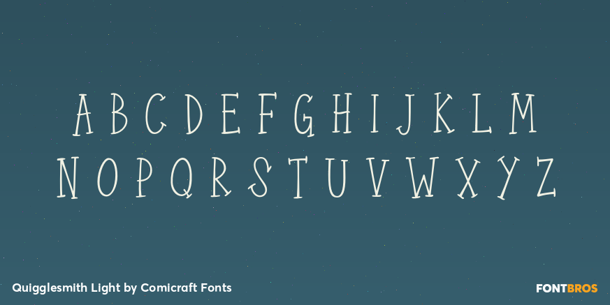 Quigglesmith Light Font Poster #2