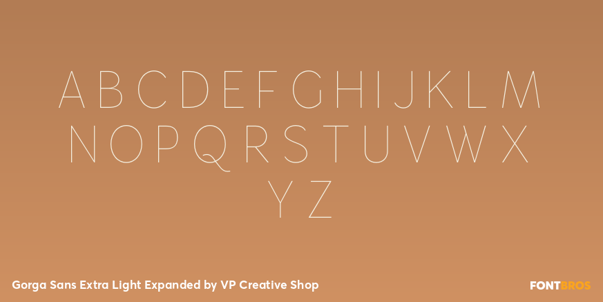 Gorga Sans Extra Light Expanded Font Poster #2