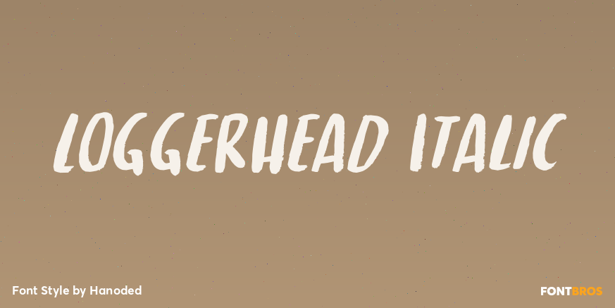 Loggerhead Italic Poster