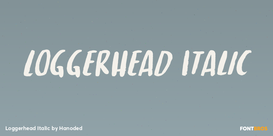 Loggerhead Italic Poster