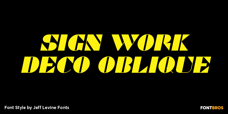 Sign Work Deco Oblique Poster