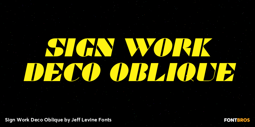 Sign Work Deco Oblique Poster